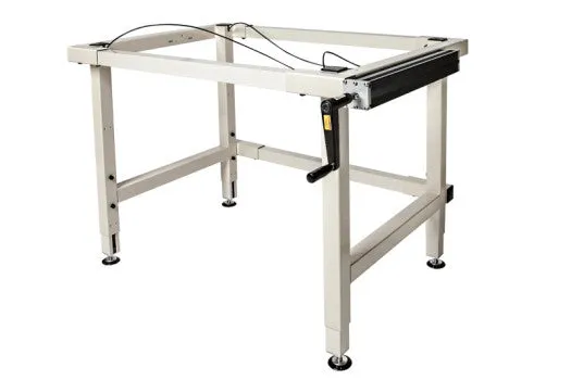4 Leg Hand Crank Adjustable Height Work Table