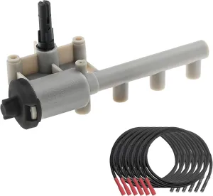 4 Outlet Rotary Piezo Ignitor Spark Generator Replacement Parts with Wires, Piezo Ignitor Kit for All Furrion 2-in-1 RV Range Ovens, Replace Parts for 2021124253 C-FSRE21SA-020 FSRE17