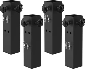 4 Pcs Table Leg Extenders for Folding Tables, Folding Table risers for Folding Tables Straight/Bent Leg, Adjustable Folding Table Leg Risers, Raise Table Height 3.5"/5.5"(2" Diameter - 7.87”)