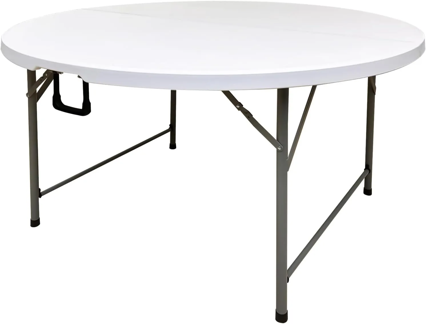 4.5FT Round Table, Round Folding Table 54 inches, Bifold Round Table, Plastic Dining Table, Event Commercial Table for Wedding, Party, Garden, Patio