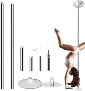 45mm Professional Dance Pole, 360° Spin Dance Pole Removable Stripper Pole Fitness Gym Equipment, for Home Fitness, Exercise, Bar, Gym, Party