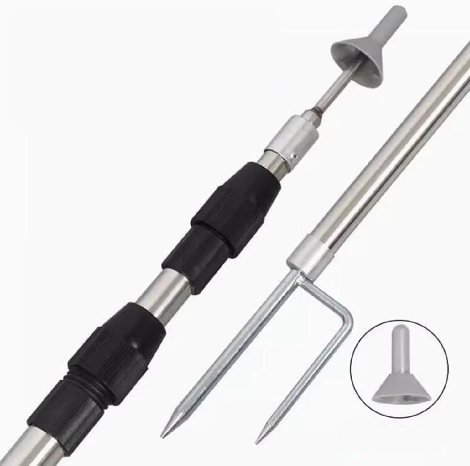 4X Camping Tarp Poles Telescoping Adjustable Support Rods Universal Replacement Canopy Poles for Camping Picnic Tarpaulin