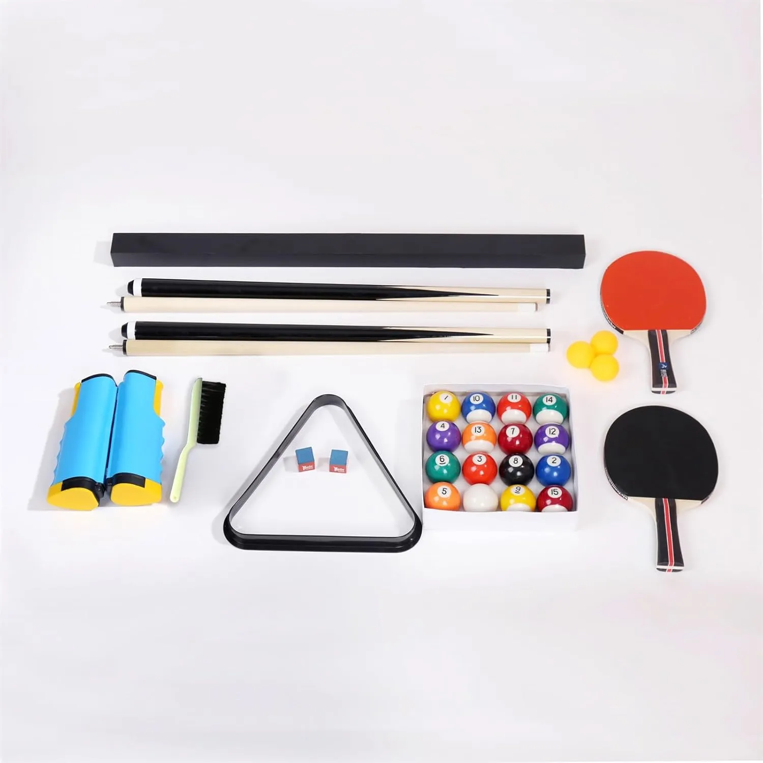 5.5FT Pool Table, 5.5FT 3 in 1 Pool Table, Foldable Billiard Table, Multifunctional Portable Pool Table Set Table Tennis Table for Family Movement Indoor Game, Play Room