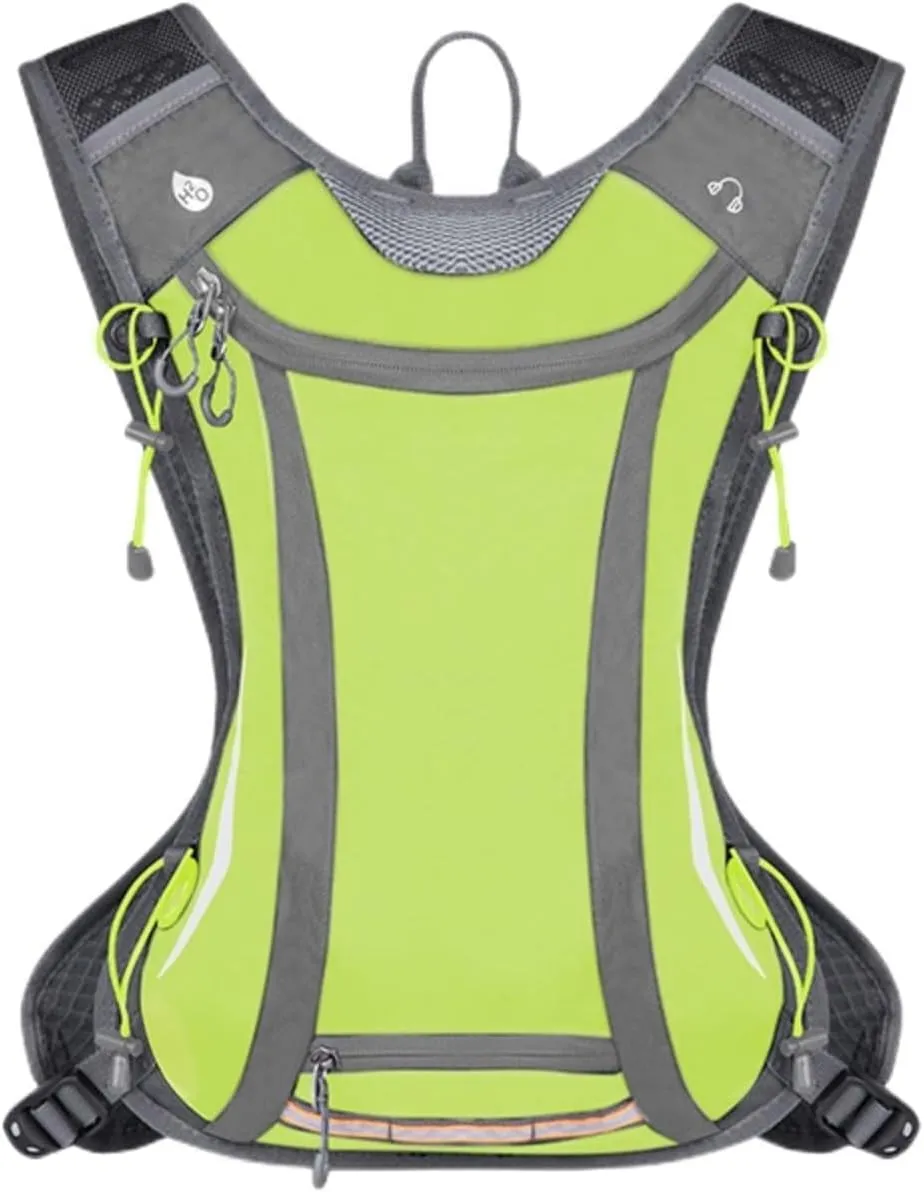 5L Outdoor Hydration Backpack, Off-Road Running, Hiking, Cycling & Climbing Water Bag with Expandable Mesh Pocket and Helmet Holder