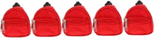 5pcs Mini Backpack for Dolls Cute Dollhouse Accessory Lightweight Polyester Schoolbag for Boys and Girls Adorable and Stylish Doll Decoration