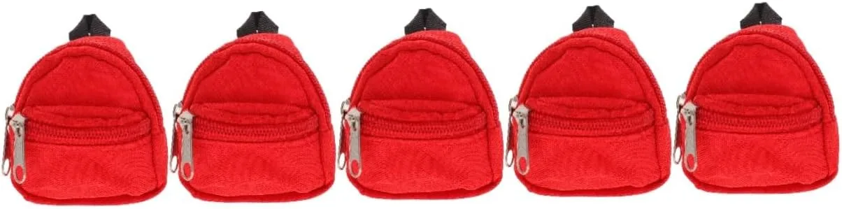 5pcs Mini Backpack for Dolls Cute Dollhouse Accessory Lightweight Polyester Schoolbag for Boys and Girls Adorable and Stylish Doll Decoration
