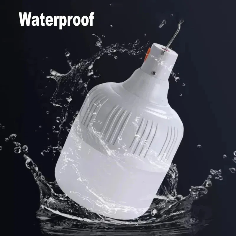 60W 80W USB Rechargeable LED Camping Lantern - Portable Emergency Light with Hook for Outdoor BBQ & Tents