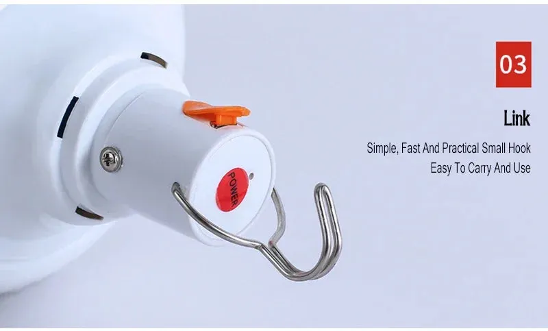 60W 80W USB Rechargeable LED Camping Lantern - Portable Emergency Light with Hook for Outdoor BBQ & Tents