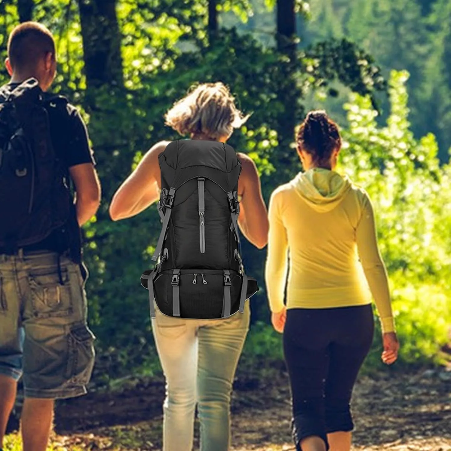 70L Hiking Backpack - 70L Padded Foldable Hiking Backpack | Camping Gear Daypack | Outdoor Sports Mountaineering Bag | Ergonomic Breathable Rucksack with Adjustable Shoulder Straps for Trekking