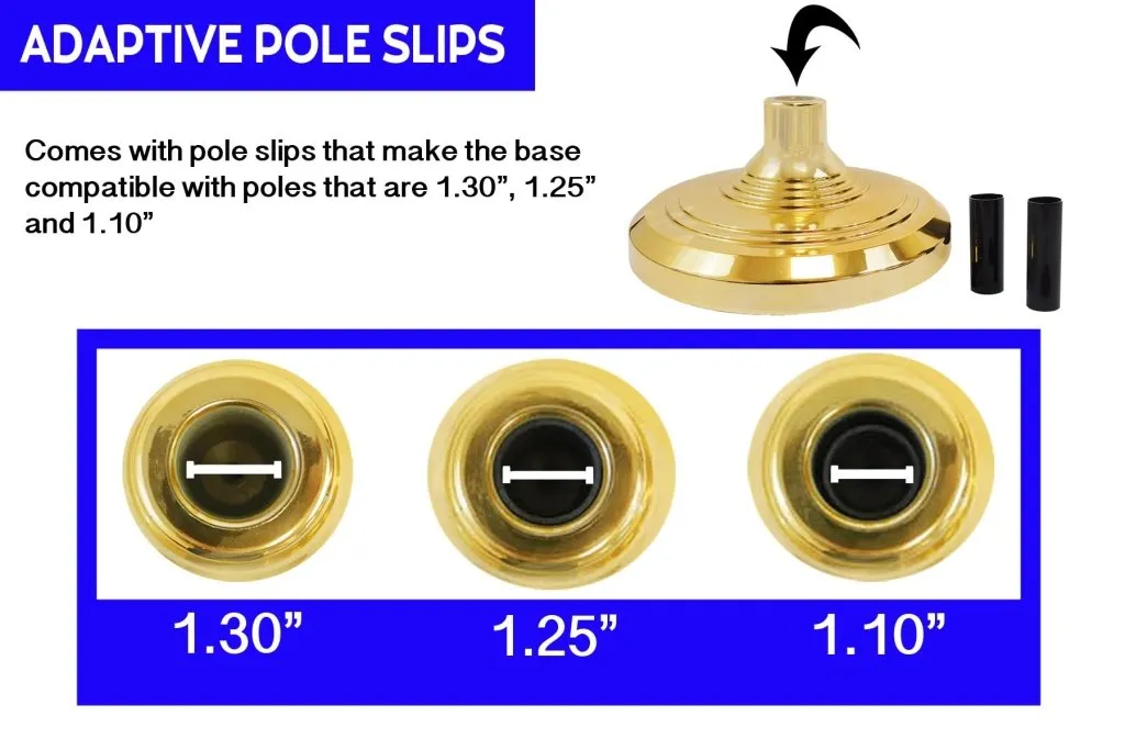 8ft Silver Indoor Flag & Pole Kit Set
