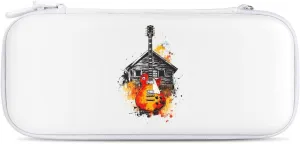 A Guitar House Compatible with Switch Carrying Case Hard Travel Game Bag Pouch with 15 Games Accessories