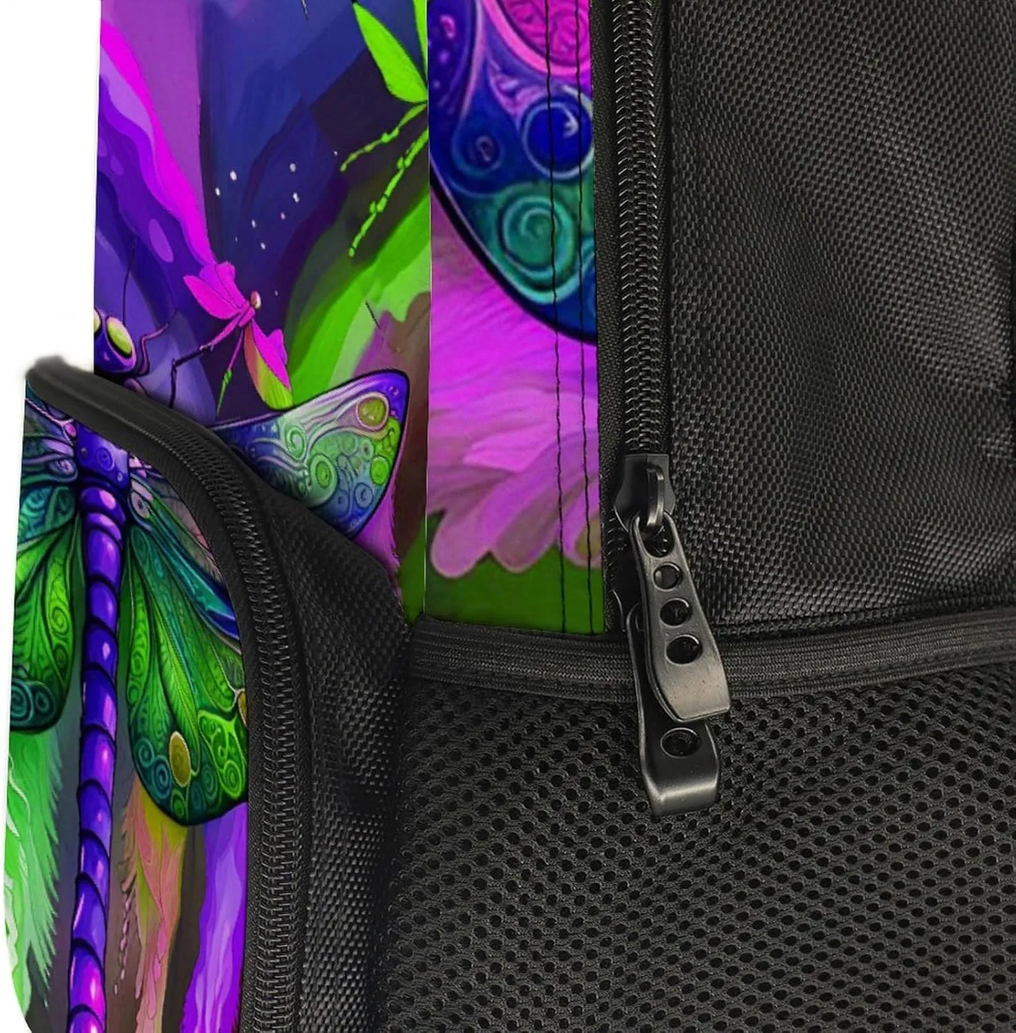 A Vibrant Dragonfly Colorful World Art Rucksacks Lightweight Multipurpose Anti-Theft Shoulder Bag Large Capacity Business Computer Bag With Smooth Zippers