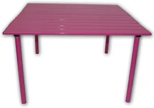 A2716F Low Aluminum Portable Table with Carrying Bag, Fuchsia