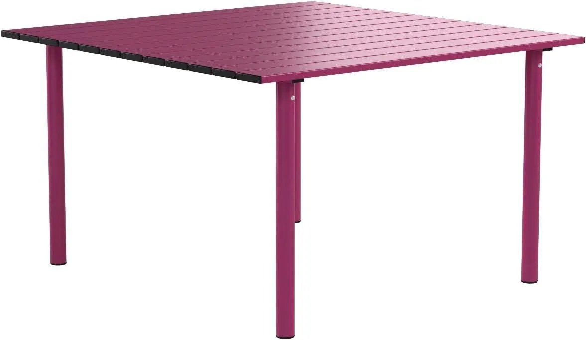 A2716F Low Aluminum Portable Table with Carrying Bag, Fuchsia