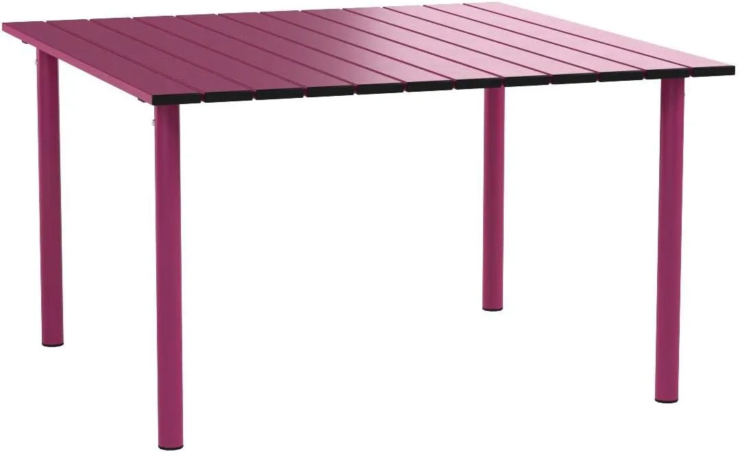 A2716F Low Aluminum Portable Table with Carrying Bag, Fuchsia