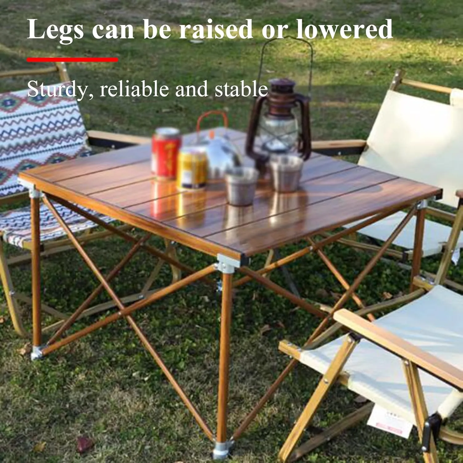 Adjustable Camping Table Aluminum Folding Camping Table Low Picnic Table Portable Compact e with Bag Great for Patio
