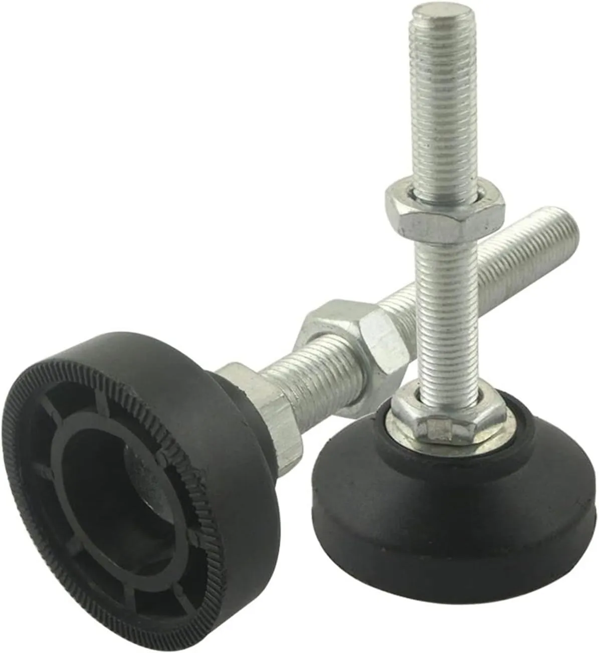 Adjustable Feet for Furniture,Table Leg Extenders,2pcs Adjustable Furniture Thread Leveling Feet, Nylon Base 80mm Diameter, for Sofa, Cabinet, Workshops(80xM16x150mm)