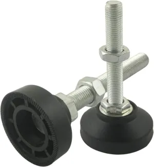 Adjustable Feet for Furniture,Table Leg Extenders,2pcs Adjustable Furniture Thread Leveling Feet, Nylon Base 80mm Diameter, for Sofa, Cabinet, Workshops(80xM16x150mm)