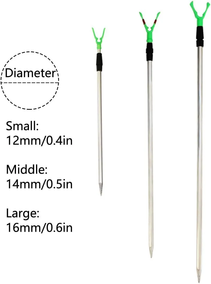 Adjustable Fishing Rod Holders Aluminum Telescopic Fishing Pole Holder Bracket Spike Fishing Pole Rack Bank Fishing Ground Sand Beach Shore