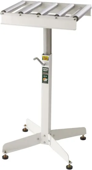 Adjustable Roller Table Stand HTC HRT-10 Super Duty Conveyor Feed Stand With 5 Ball Bearing Rollers , White