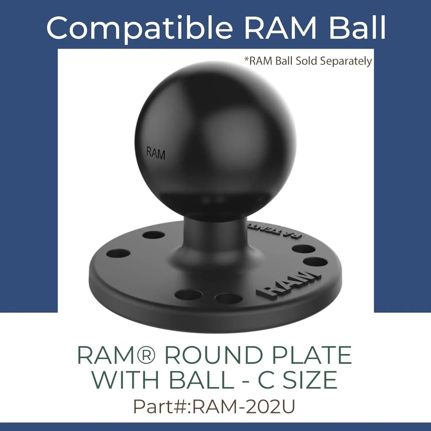 Adjustable Transducer Pole for Garmin Livescope & Lowrance Active Target, 30"-60" Telescoping, Durable RAM Boat Mount Adapter (RAM Mount, LVS32 or Active Target 1 & 2)