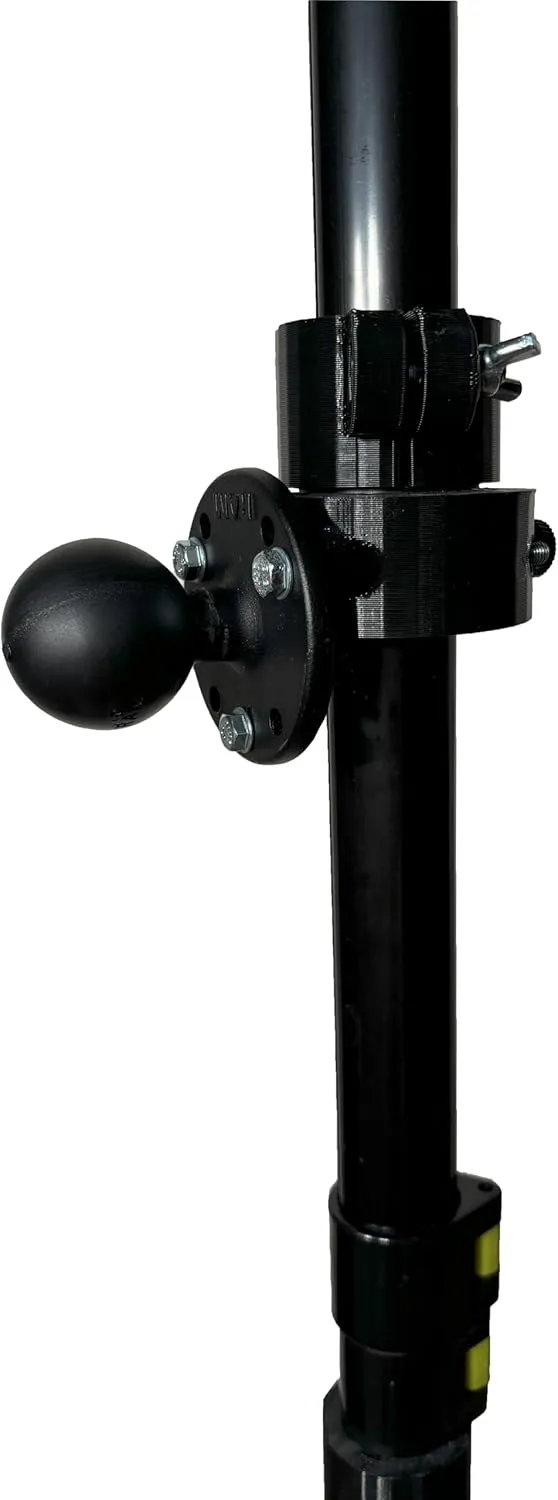 Adjustable Transducer Pole for Garmin Livescope & Lowrance Active Target, 30"-60" Telescoping, Durable RAM Boat Mount Adapter (RAM Mount, LVS32 or Active Target 1 & 2)