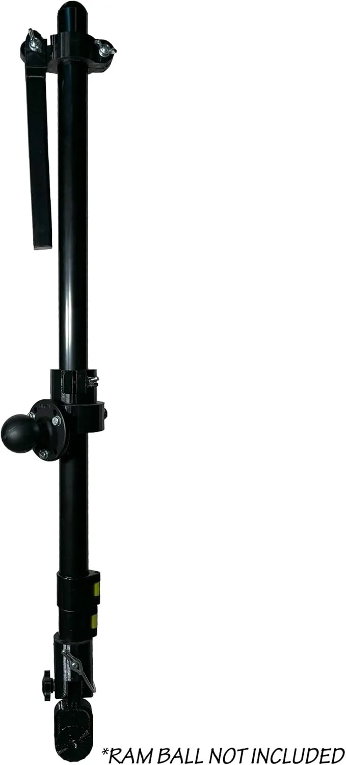 Adjustable Transducer Pole for Garmin Livescope & Lowrance Active Target, 30"-60" Telescoping, Durable RAM Boat Mount Adapter (RAM Mount, LVS32 or Active Target 1 & 2)