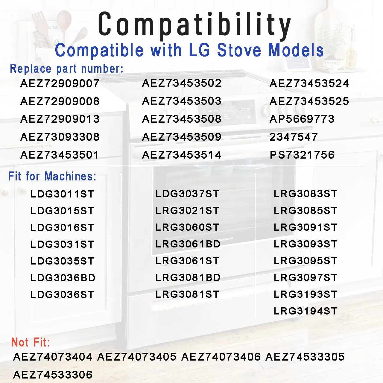 AEZ73453509 Stove Knobs Replacement for LG Gas Range/Oven (LRG3095ST, LRG3093ST, LRG3036ST, etc.)–Replaces AEZ72909008, AP5669773, PS7321756–Upgrade for Easy Install & Superior Durability （5 Pack）