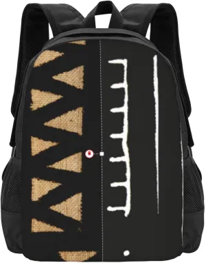 Afrocentric Mud Cloth Print 1 Lightweight Packable Backpack Travel Casual Large Capacity Daypack Foldable Backpack For Men Women
