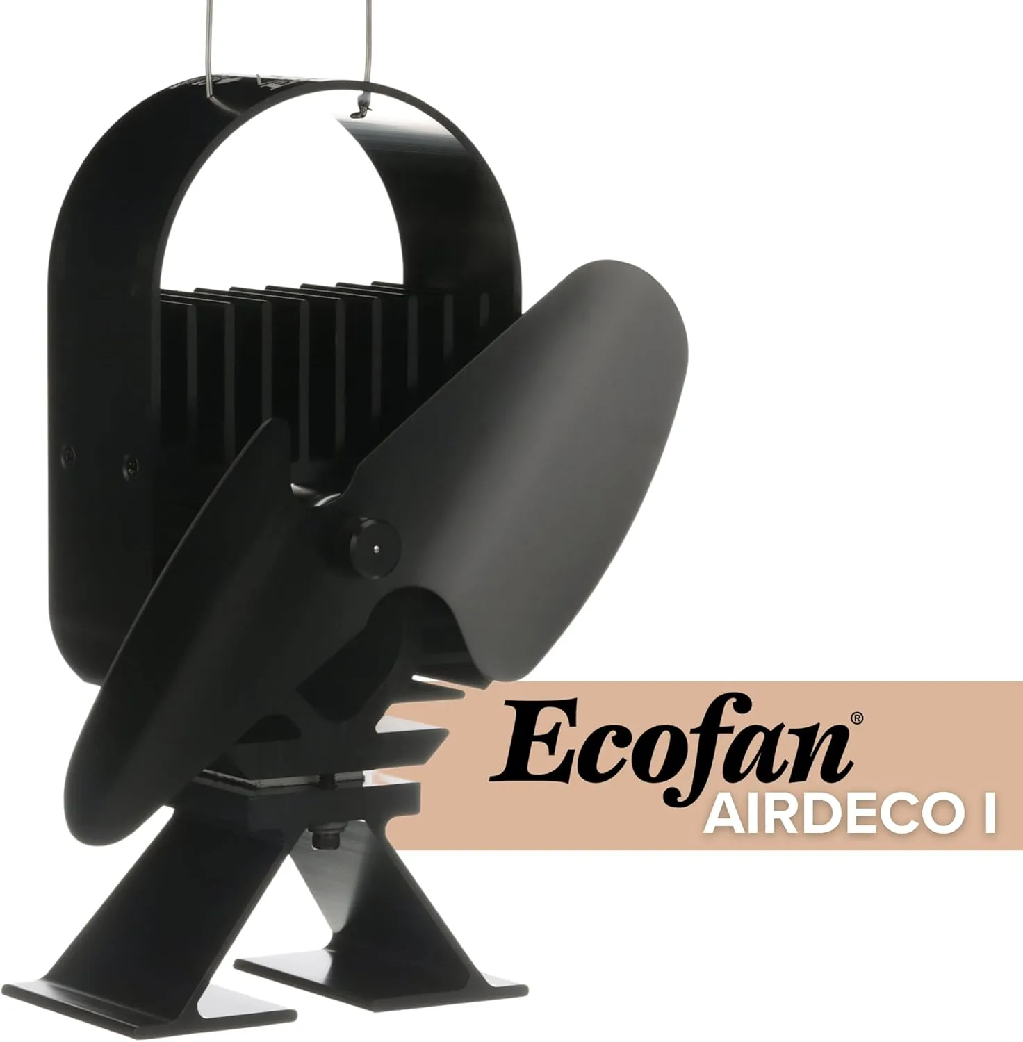 AirDeco I Heat Powered Stove Fan - Powerful Modern Design, Low Start Temperature Technology Ideal for Wood, Gas, Pellet & Soapstone Stoves - Circulates Warm Air Efficiently & Reduces Fuel Cost