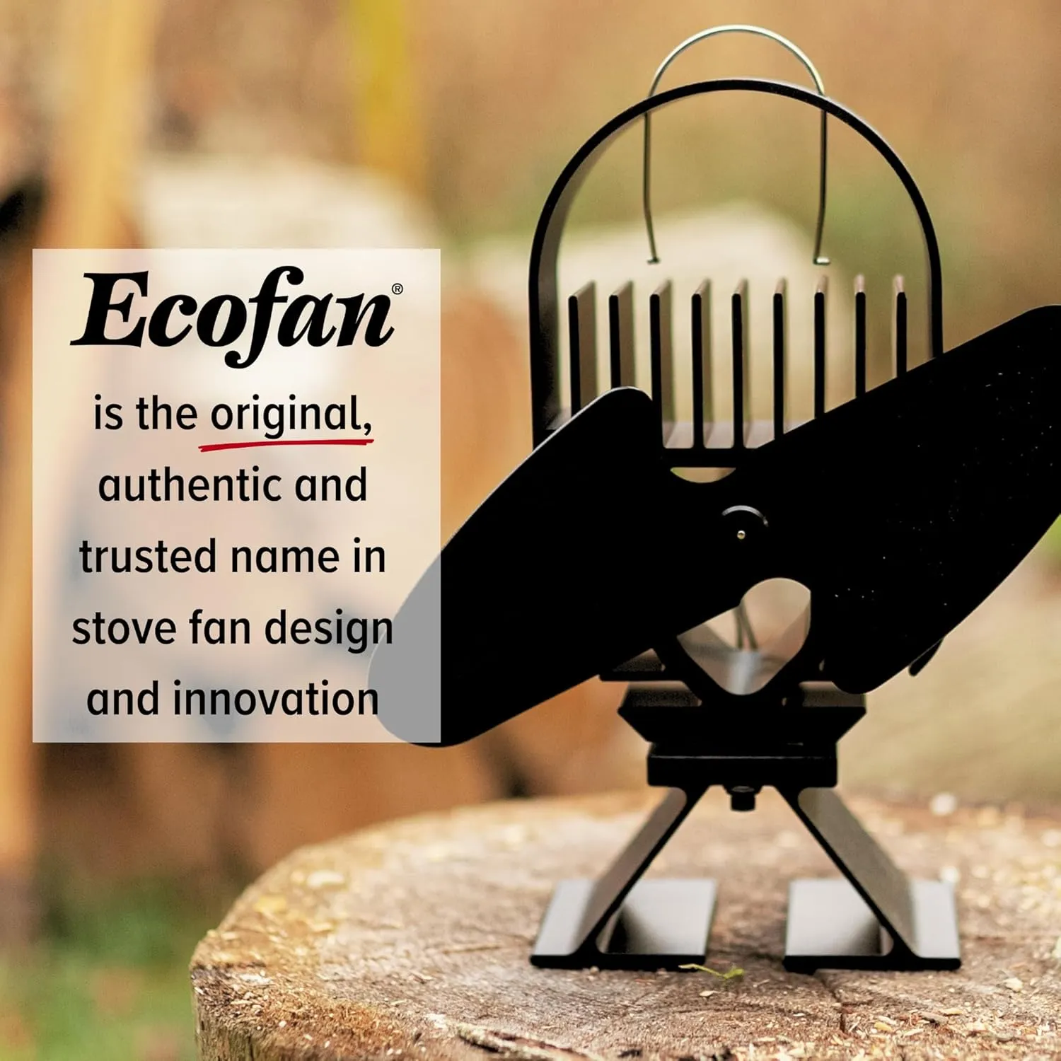 AirDeco I Heat Powered Stove Fan - Powerful Modern Design, Low Start Temperature Technology Ideal for Wood, Gas, Pellet & Soapstone Stoves - Circulates Warm Air Efficiently & Reduces Fuel Cost