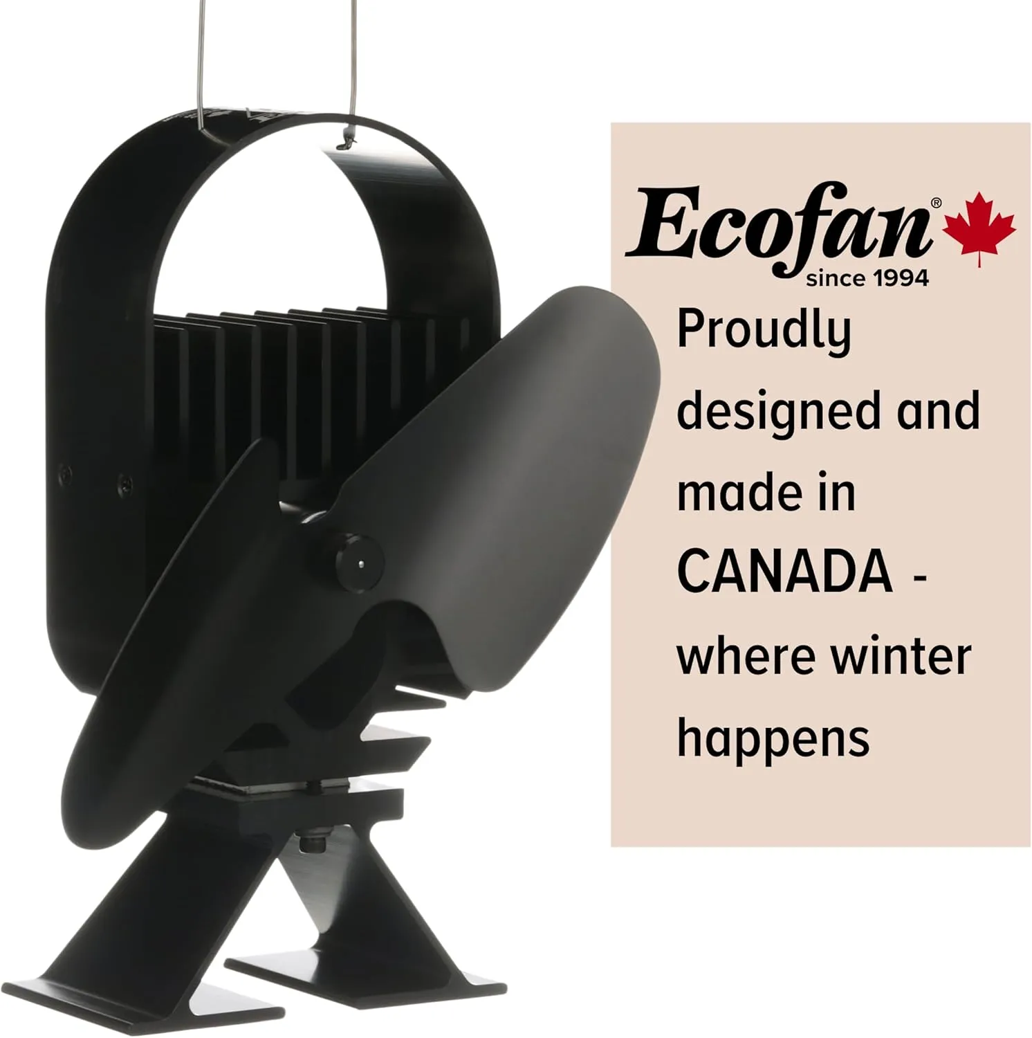AirDeco I Heat Powered Stove Fan - Powerful Modern Design, Low Start Temperature Technology Ideal for Wood, Gas, Pellet & Soapstone Stoves - Circulates Warm Air Efficiently & Reduces Fuel Cost