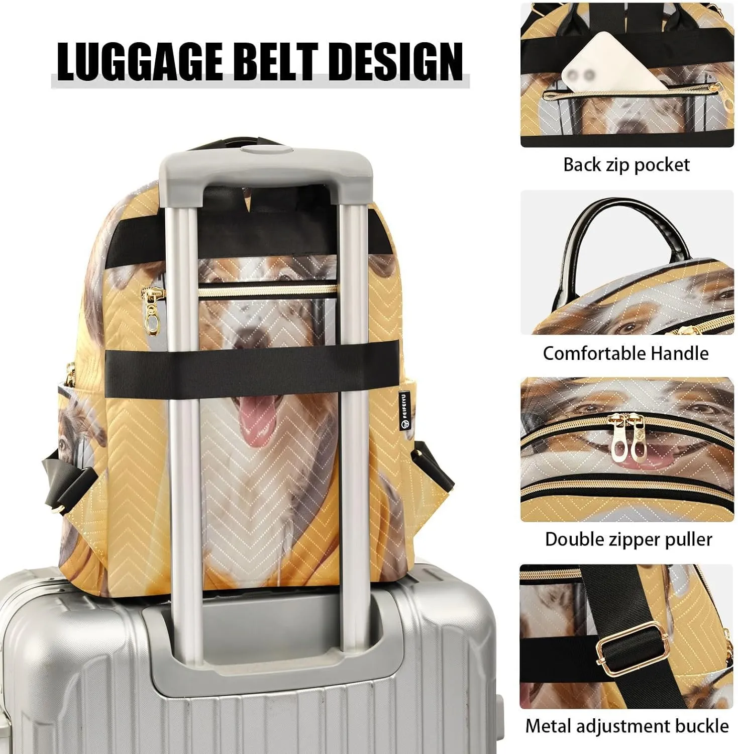 ALAZA Australian Shepherd Dog Small Backpack Purse for Women Travel Bag Lightweight Shoulder Bag Fashion Daypack