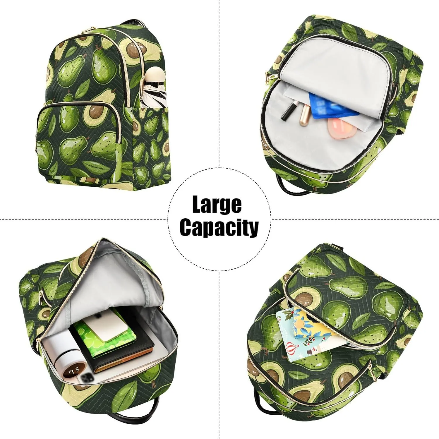 ALAZA Avocado Mini Backpack Purse for Women Travel Bag Lightweight Shoulder Bag Fashion Daypack