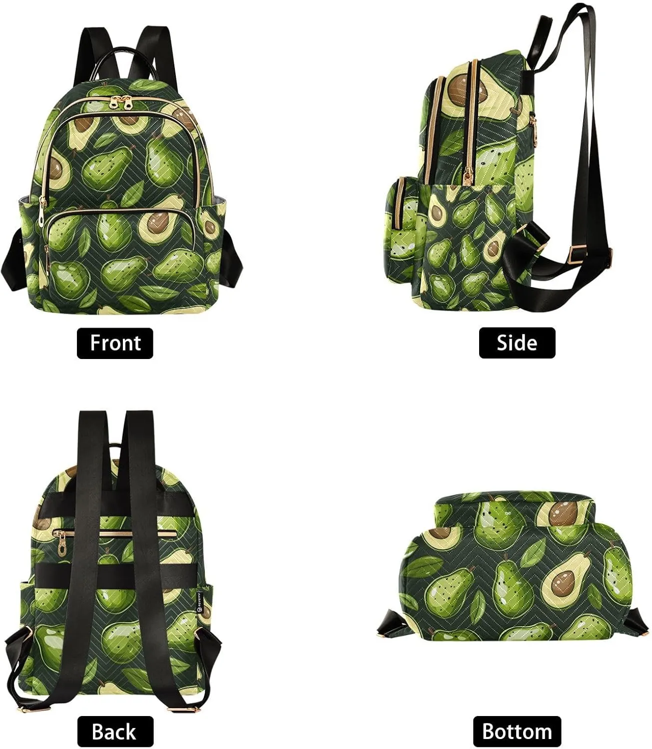 ALAZA Avocado Mini Backpack Purse for Women Travel Bag Lightweight Shoulder Bag Fashion Daypack