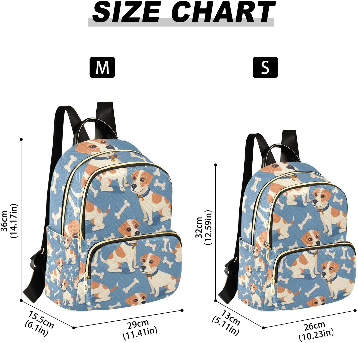 ALAZA Cute Dog and Bones Mini Backpack Purse for Women Travel Bag Lightweight Shoulder Bag Fashion Daypack