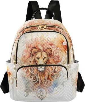 ALAZA Lion Mini Backpack Purse for Women Travel Bag Lightweight Shoulder Bag Fashion Daypack