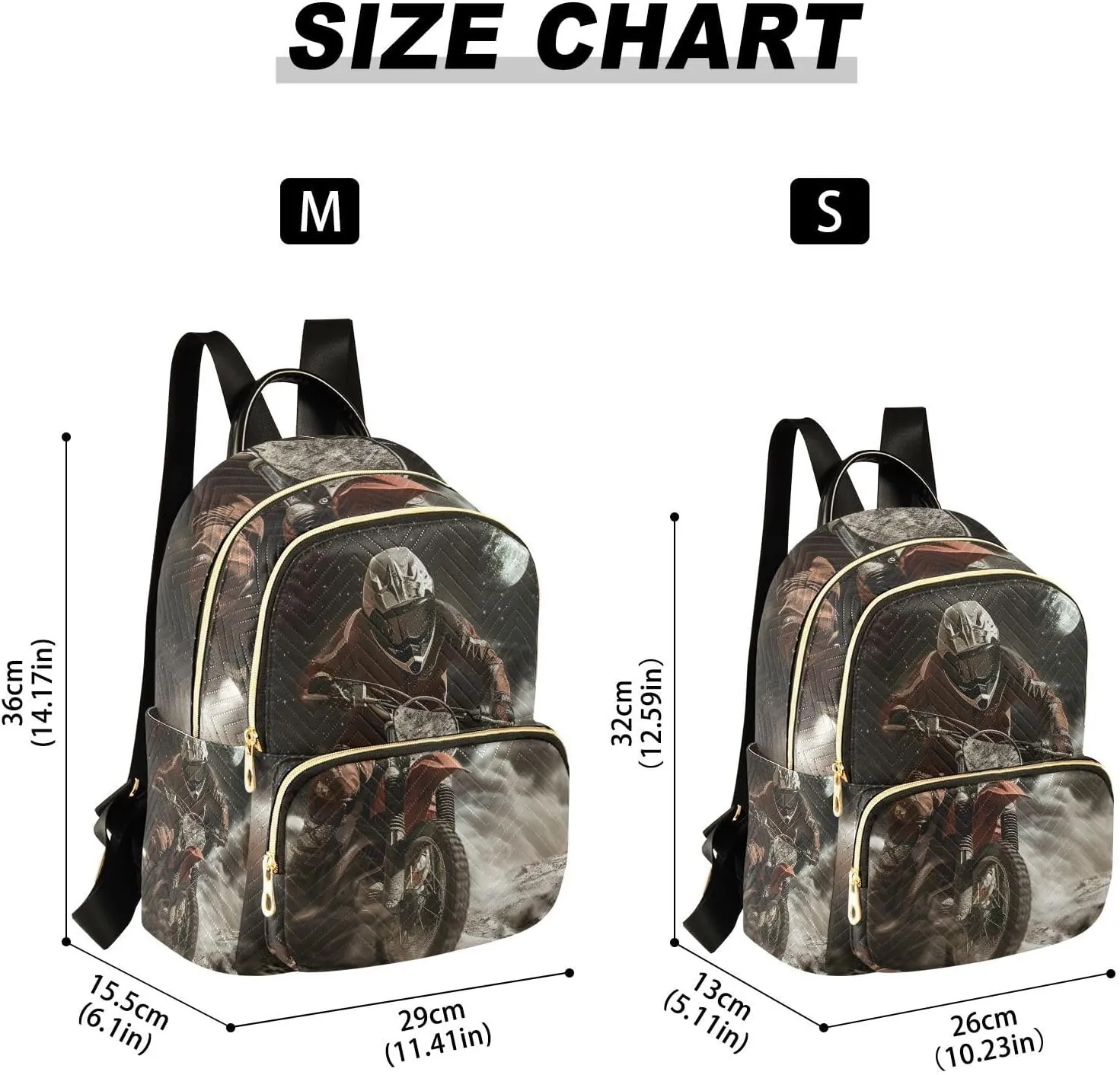 ALAZA Motorbike Race Small Backpack Purse for Women Travel Bag Lightweight Shoulder Bag Fashion Daypack