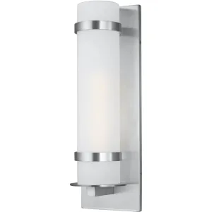Alban Satin Aluminum LED Outdoor Wall Lantern