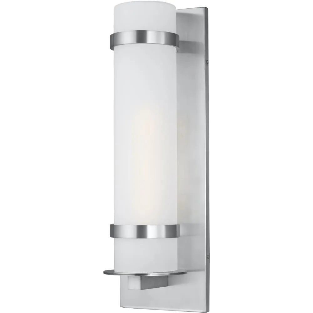 Alban Satin Aluminum LED Outdoor Wall Lantern
