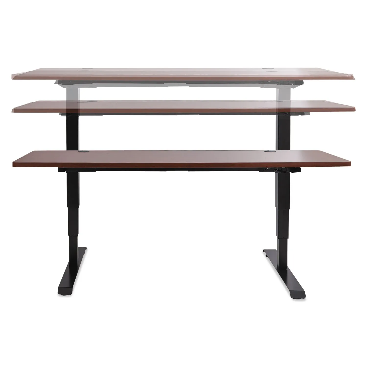 Alera® AdaptivErgo Sit-Stand 3-Stage Electric Height-Adjustable Table Base with Memory Control, 48.06" x 24.35" x 25" to 50.7",Black