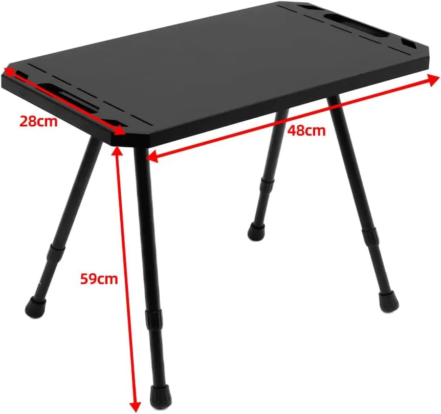 Alomejor Camping Table Foldable Portable Lightweight Outdoor Picnic Table with Adjustable Height for Camping Picnics
