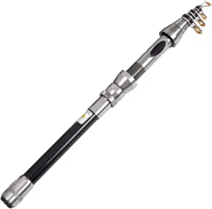 Aluminum Alloy Reel Seat Fishing Pole 1.8m Carbon Fiber Telescoping Rod Portable Rod