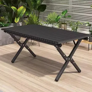 Aluminum Folding Camping Table, Portable Camping Folding Chairs and Tables Set, with Carrying Bag Camp Table, Outdoor Folding Roll up Aluminum Table