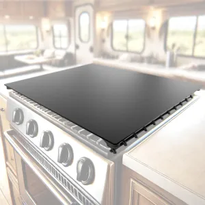 Aluminum RV Stove Top Cover - 19.6" x 17" Non-Slip Gas Burner Board, Enhances Storage & Organization, Essential for Camper Kitchen Accessories