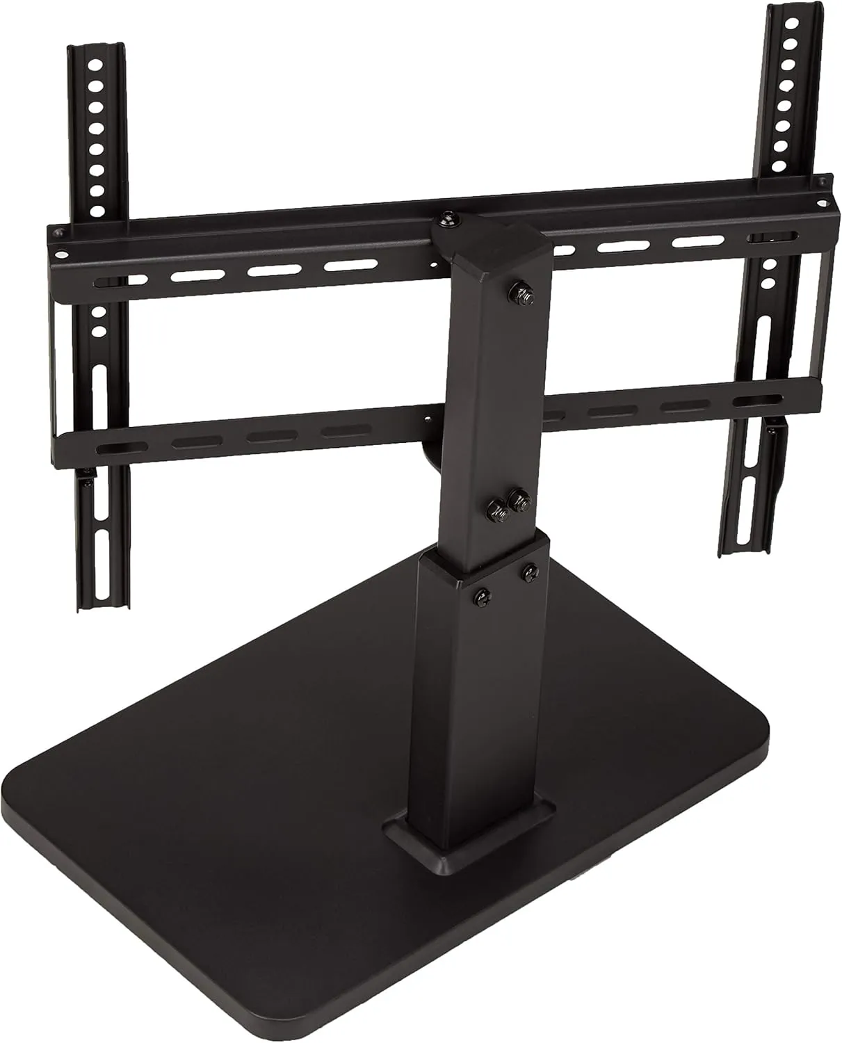 Amazon Basics Swivel Pedestal Table Top TV Mount for 32" to 65" TVs up to 55 lbs, Height Adjustable 14-19 Inches, Max VESA 400x400, Black