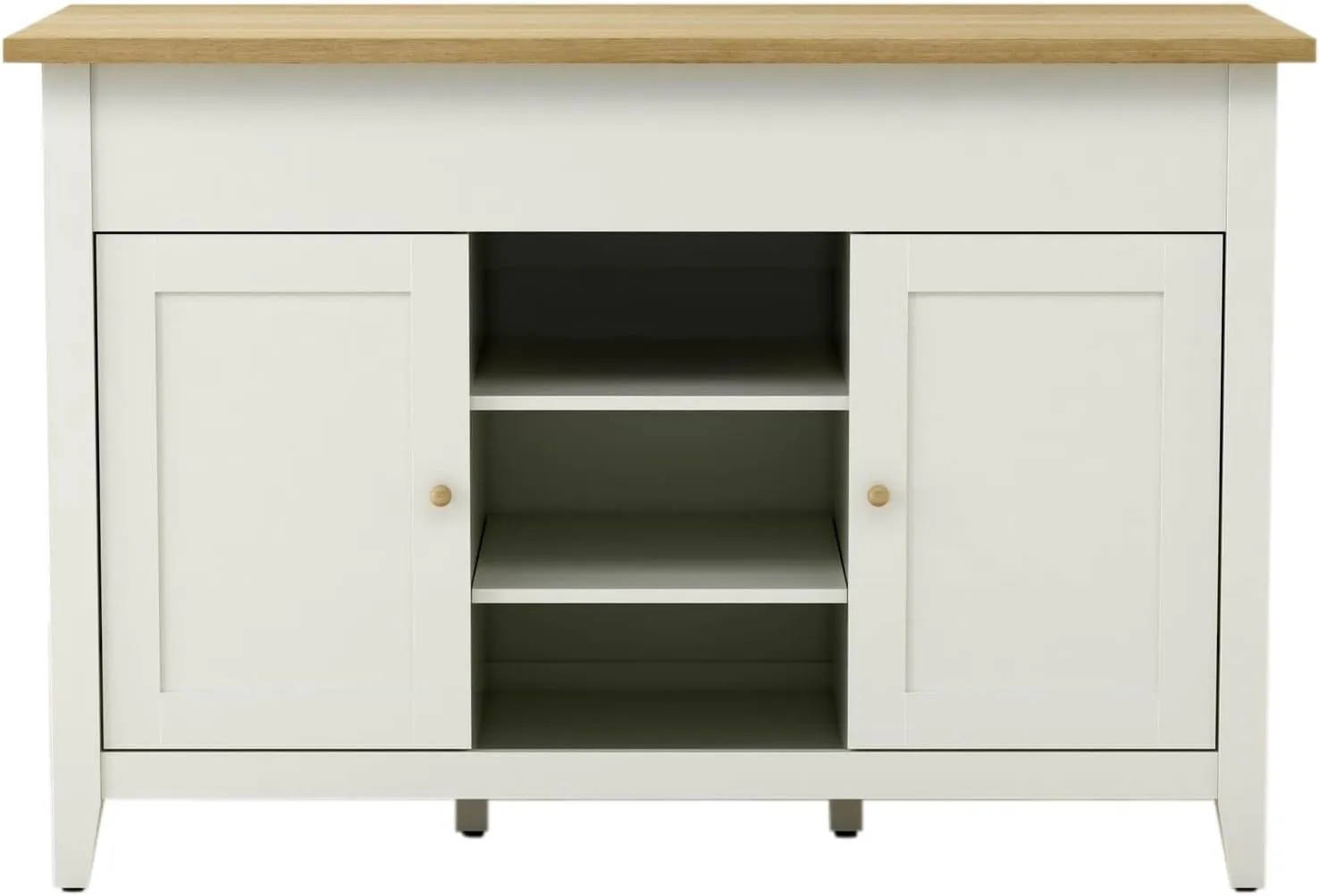 Anderson Teak Delphi 53" Cabinet Kitchen Island, White