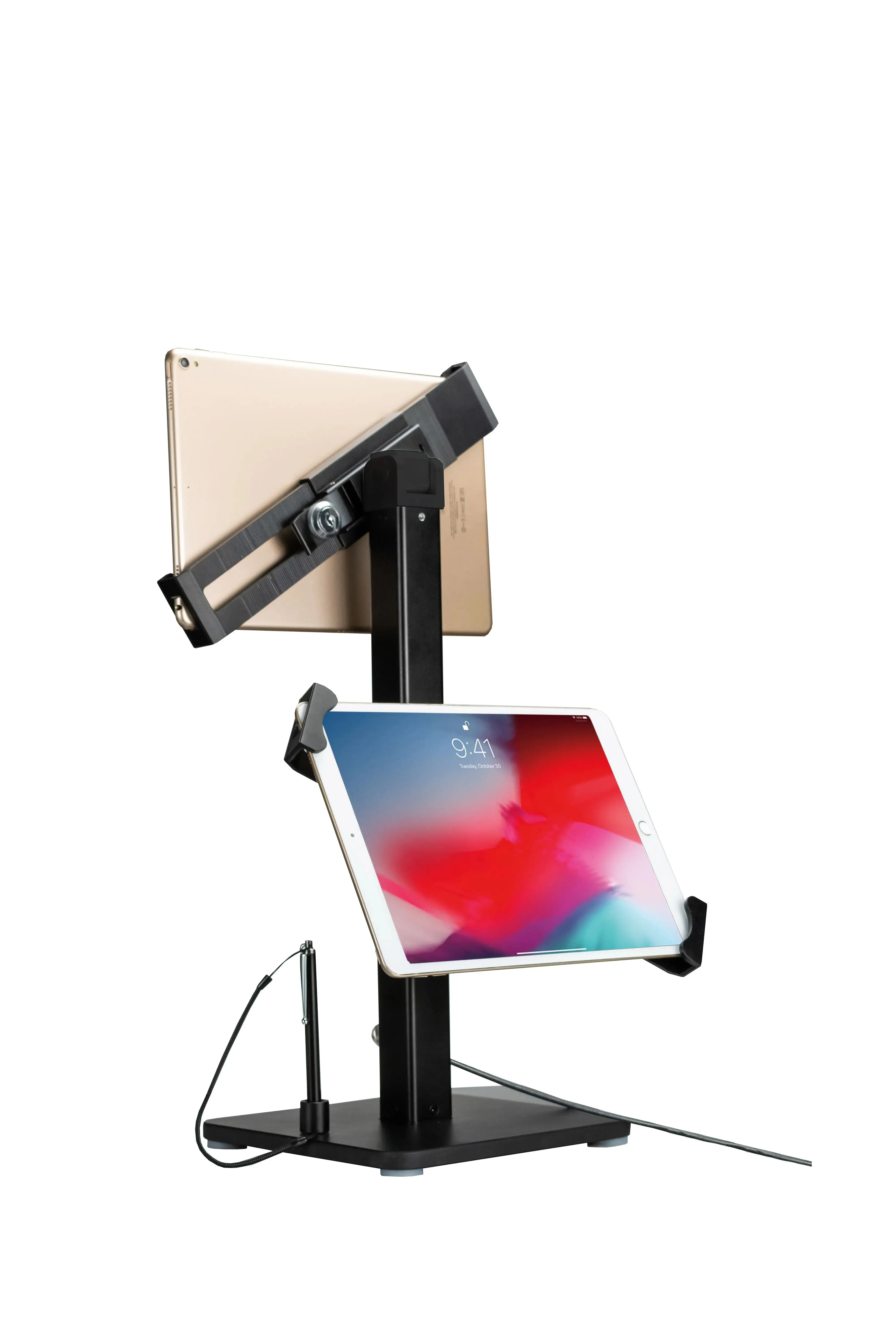 Angle-Adjustable Twin Tablet Stand