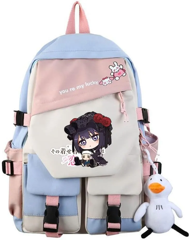 Anime My Dress Up Darling Marin Kitagawa dokidoki Backpack Cosplay Kawaii Backpack With Pendant Duck (1)