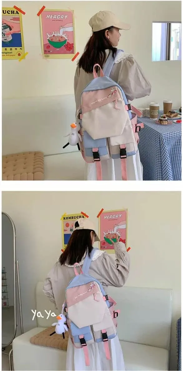 Anime My Dress Up Darling Marin Kitagawa dokidoki Backpack Cosplay Kawaii Backpack With Pendant Duck (1)